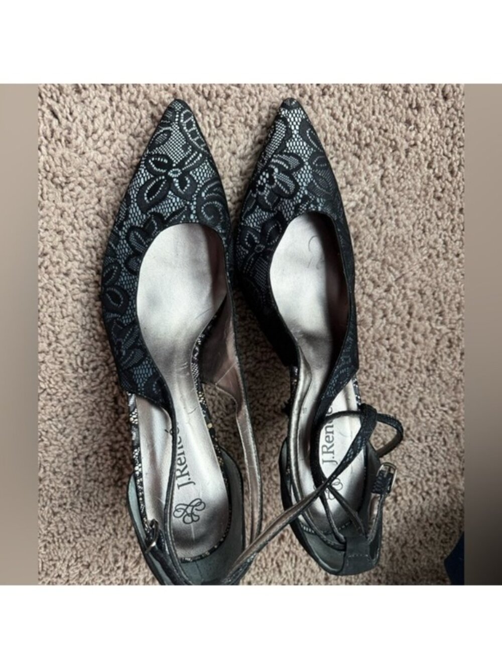 J.Renee Black Lace Women's Heels - Picture 3 of 3